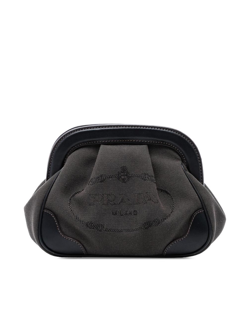 Prada Canvas Canapa Logo Frame Pouch #289013P56B